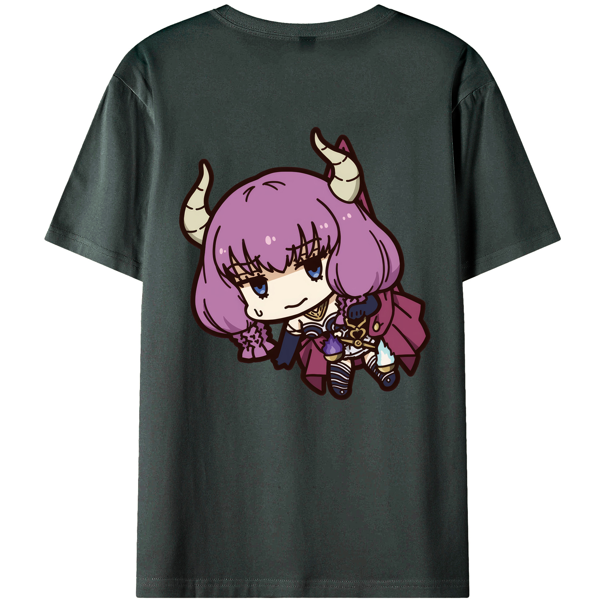 （画像用） 葬送のフリーレン Frieren 綿100％ メンズ半袖Tシャツ（バックプリント） 通気性
